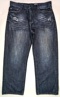 Sean John Garvey Original Fit, Men TAG 36x30 / TRUE 38x30, Dark Wash Baggy