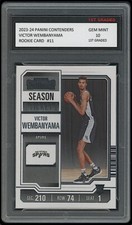 Victor Wembanyama 2023-24 Panini Contenders Rookie Card RC Spurs 1st Graded 10