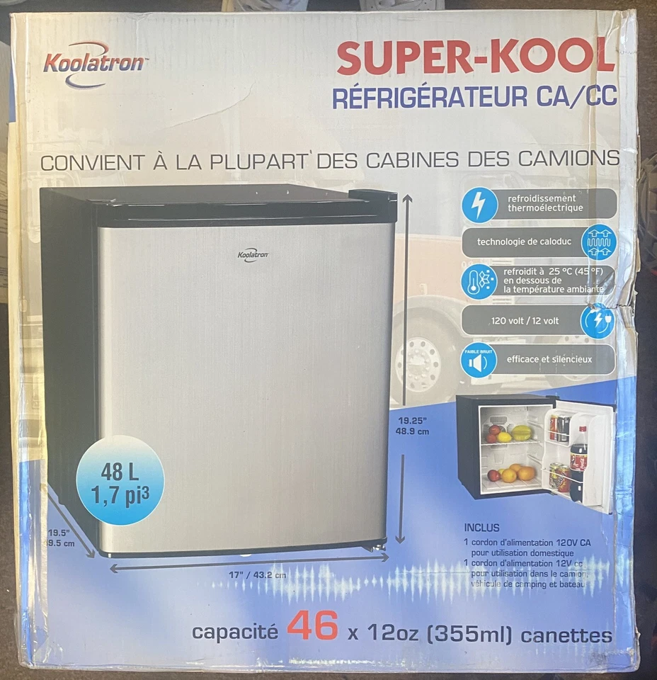 Koolatron Stainless Steel Compact Fridge with Freezer NEW - - Image 2 of 4
