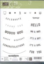Stampin Up Any Occasion Stamp Set NEW SAB Banner Thank You Birthday Congrats