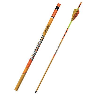 Black Eagle - Instinct - Yellow Crested - 500 Spine - .005'' - 3'' Feathers Orange