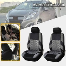 2Packs For Chevrolet	Spark Seat Covers Full Set Gray & Black Front Protector US