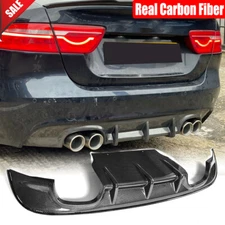 Fit For Jaguar XE Sedan 2015-2017 Carbon Fiber Rear Bumper Diffuser Spoiler Lip