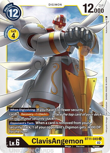 BT11-045 ClavisAngemon :: Uncommon :: BT11: Dimensional Phase :: Mint Digimon Ca