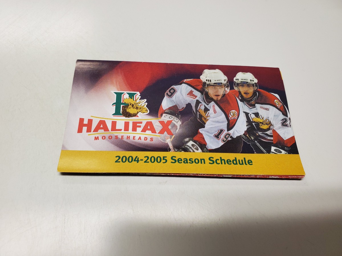 JS15 Halifax Mooseheads 2004/05 Minor Hockey Pocket Schedule
