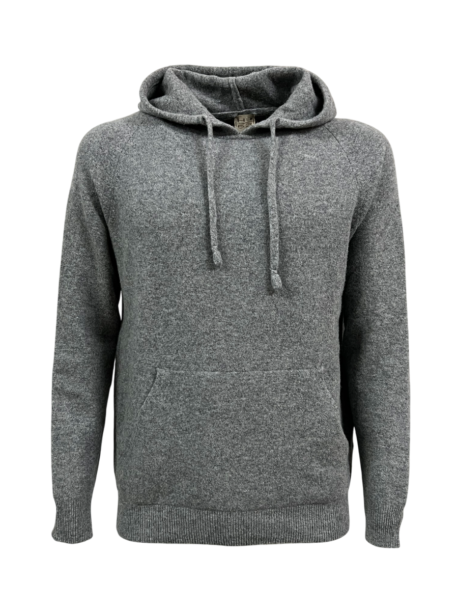 H953 maglia felpa lana grigia uomo con cappuccio HS4275/U MADE IN