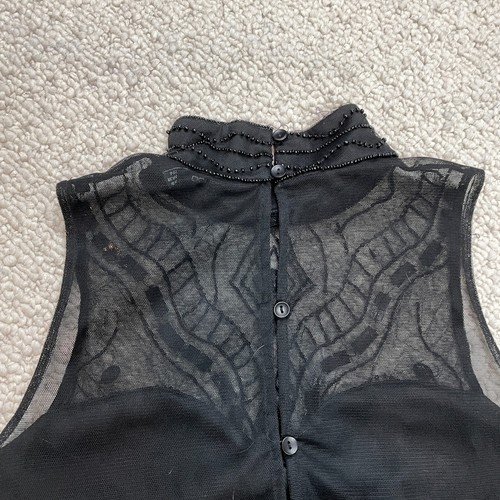 Boohoo Shift Dress Womens 6 Black Sleeveless Sheer Shell Sleeveless Polyester - Picture 12 of 12