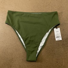 Shade  Shore Women's Size Small High Leg High Waist Extra Cheeky Bikini Bottom