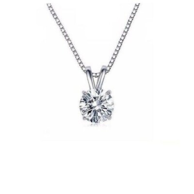 0.50 Carat Moissanite Forever One Solitaire Pendant 14k Gold (Charles & Colvard)