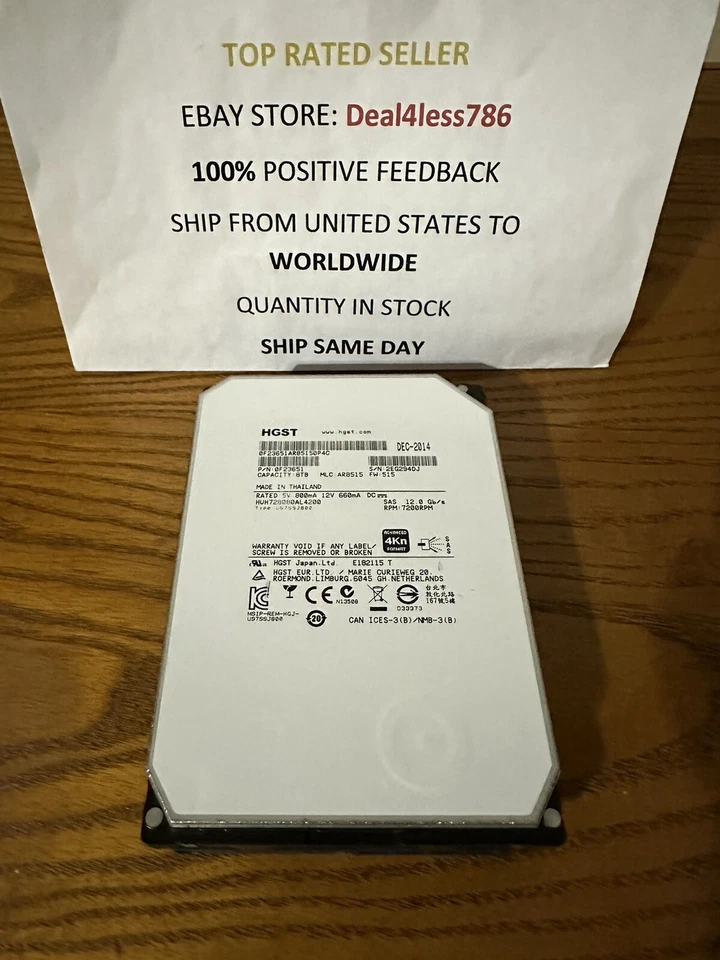 HUH728080AL4200-HGST Ultrastar He8 8TB, Internal,7200 RPM,3.5 inch - Image 2 of 4