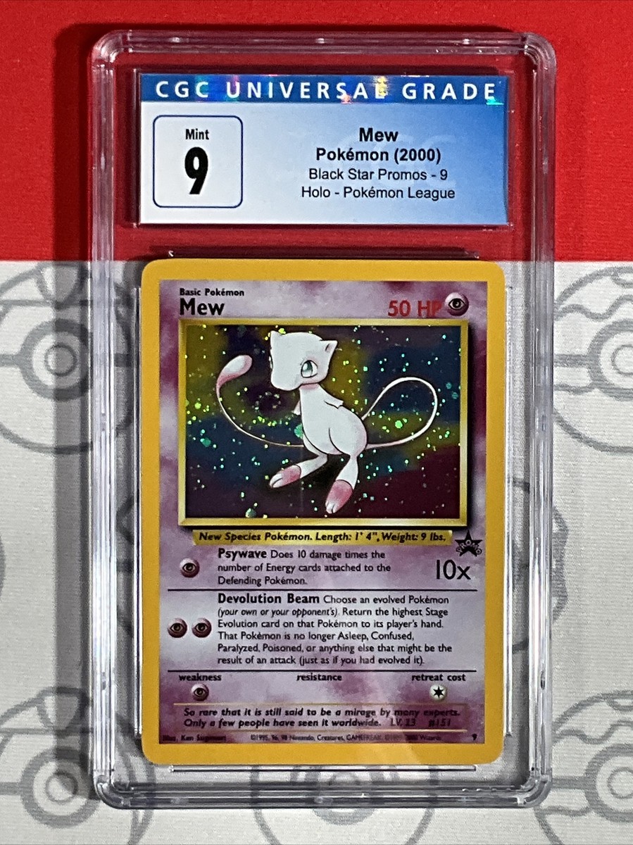 CGC 9 TCG Mew Holo Rare Vintage Promo #9 Card Pokemon League