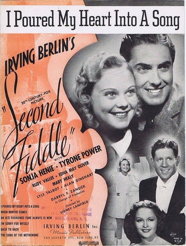 Ho versato il mio cuore in una canzone, secondo violino, Sonja Henie & Tyrone Power, 1939