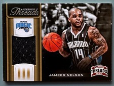 2012-13 Panini Threads Basketball Authentic #8 Jameer Nelson Game Worn patch