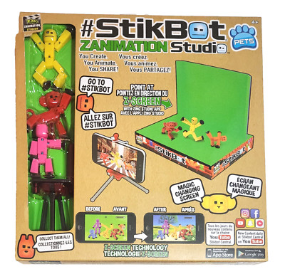 StikBot Pets Studio Pro Zanimation Kit - Screen, 2 Figures, 1 Pet & Tripod