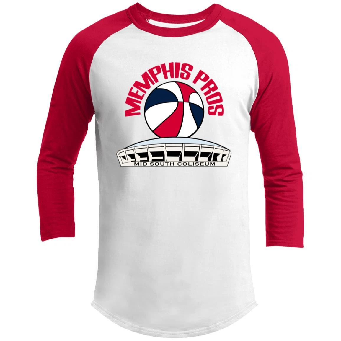 Memphis Pros Raglan Shirt Franchise ABA Basketball
