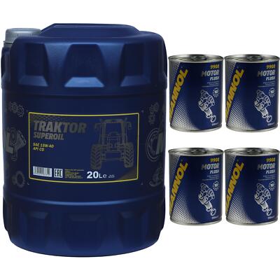20L MANNOL Motoröl Traktor Superoil API CD 15W-40 Motorspülung Motor Flush