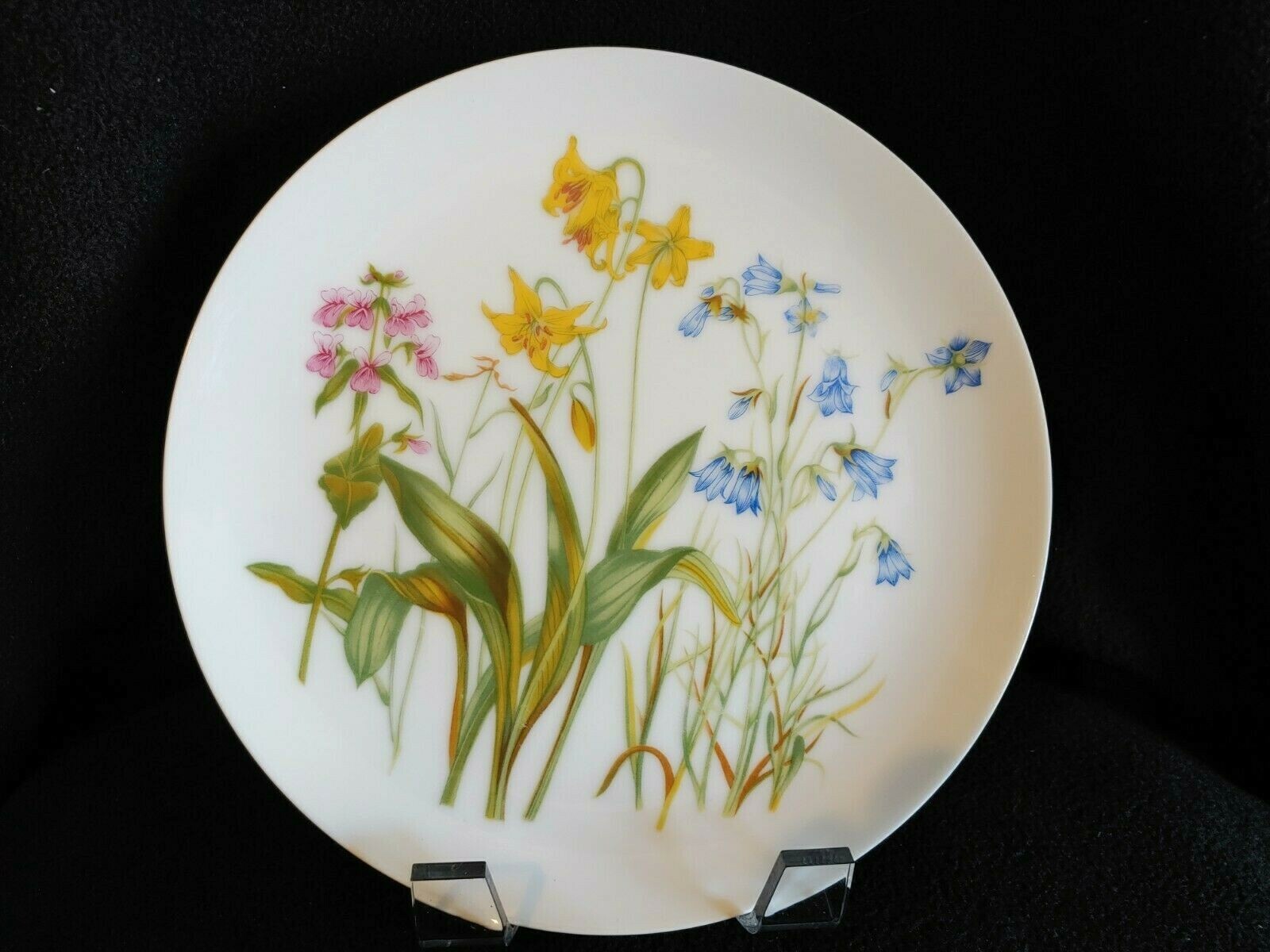 Vintage Shafford Japan Rock Garden Daffodils, Blue Bell, Pink Floral ...