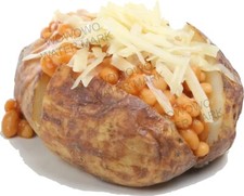 Baked Jacket Potato cheese & beans sticker trailer cafe shop decal (choose size)