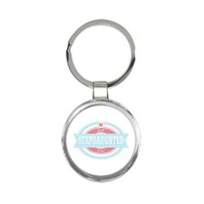 Best STEPDAUGHTER Ever : Gift Round Keychain Cute Christmas Birthday Vintage