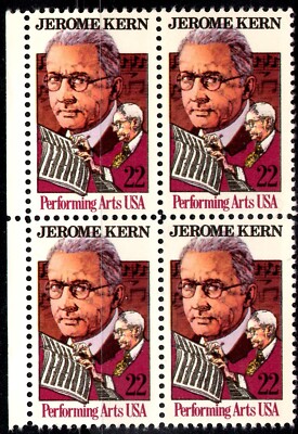 U S SCOTT 2110 JEROME KERNE BLOCK OF 4 MNH  (0411brg)