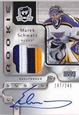 2006-07 The Cup MAREK SCHWARZ Auto Patch Jersey RC Rookie Card #d 249
