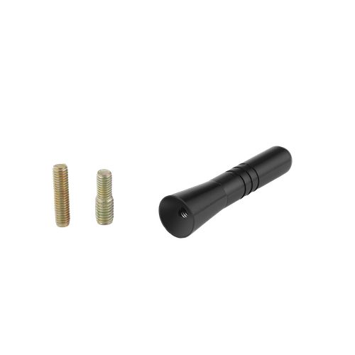 Auto KFZ 5,8cm Kurz Stab Dach Antenne Raku 2 Sockel Universal SET Schwarz M4 5 6 - Afbeelding 13 van 13
