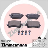 Zimmermann BremsbeläGe Hinten FüR VW Passat Alltrack Audi A6 Avant Q3