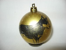 NEW HANDPAINTED AUSTRALIAN CATTLE DOG UNBREAKABLE CHRISTMAS ORNAMENT 2 1/2"