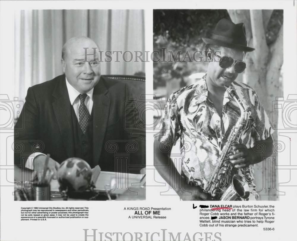 1984 Press Photo Dana Elcar & Jason Bernard in "All of Me" Movie - hpp22190