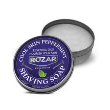 Peppermint Shaving Soap for Men by Rozar Mens Shave Soap—Smooth Skin Shave UK