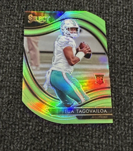 2020 Panini Select Field Level Neon Green Prizm Die-Cut #345 Tua Tagovailoa (RC)