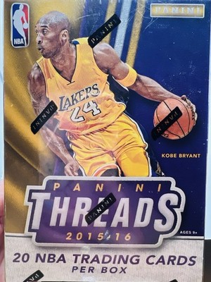 BRYANT! K.ブライアント 25枚限定 直筆サインルーキーカード 2015 2015/16 Panini threads blaster box sealed Kobe Bryant cover wood