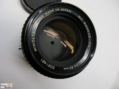 Minolta MC Rokkor PG 1:1,4/ 50 Objektiv an Sony Alpha 7 digital E-mount manual  