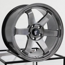 18x9.5 Avid1 Av06 5x100 38 Hyper Black Wheels Rims Set4 73.1