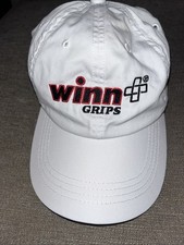 FREE SHIPPING - Winn Grips Golf Hat White Cap Strapback Adjustable Embroidered
