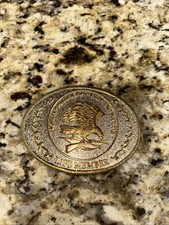 vintage NAHC life member BELT BUCKLE north american hunting club COWBOY nra
