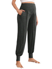 Maternity Pants High Waist Over Bump Soft Str...