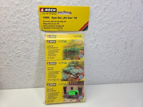 NOCH H0 14955 Spar Set (14104/14114/14126) Am See NUEVO/EMBALAJE ORIGINAL | Condition: Gebraucht