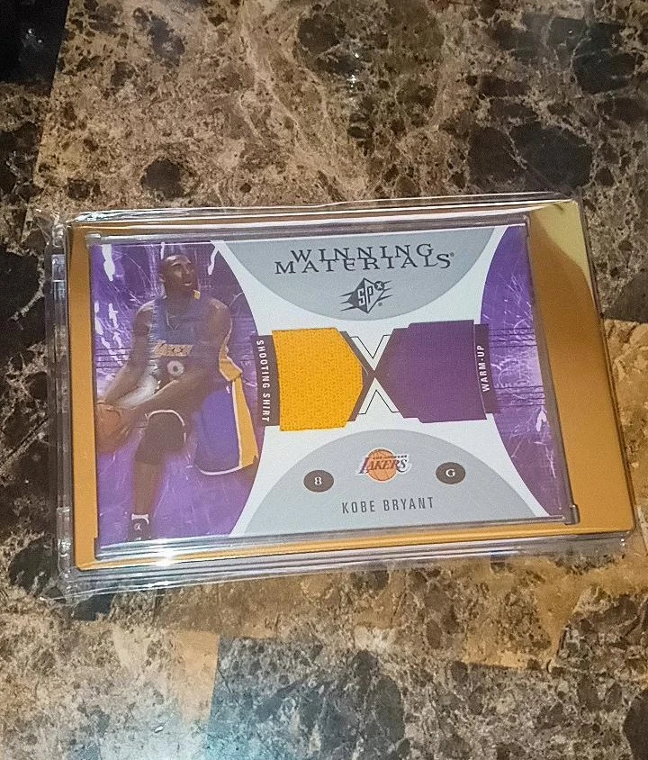 2003-04 Upper Deck SPx Коби Брайант Победные Материалы wm41 Игра Б/у Двойной 2 Цвета - Изображение 4 из 4