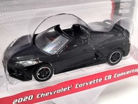 Greenlight 1/64 Chevrolet Corvette C8 Convertible 2020 Black Diecast Model Tank