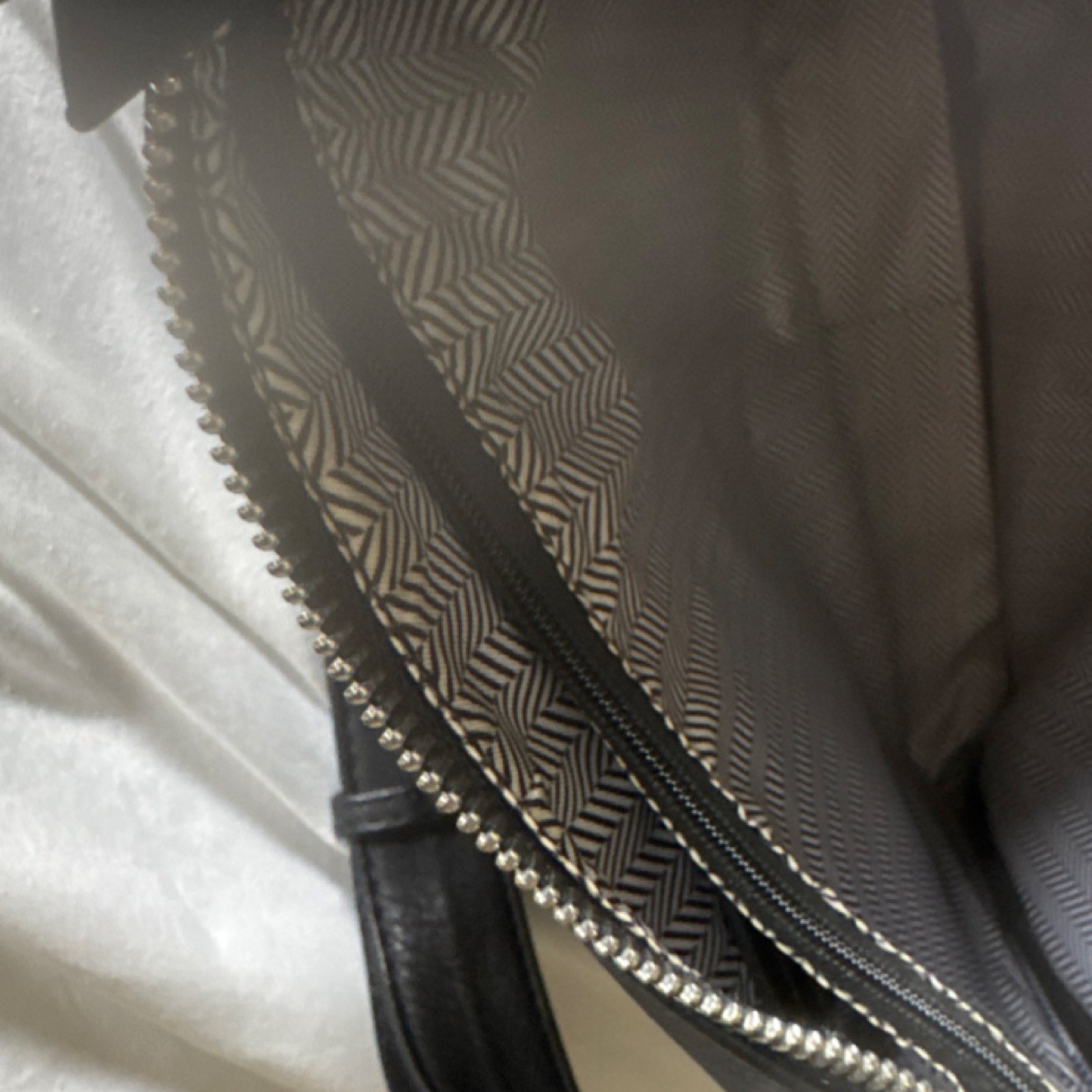 Black Chevron Pattern Crescent Shoulder/Cross bod… - image 4
