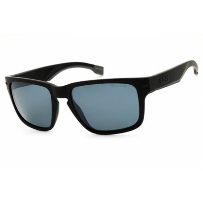 Hugo Boss Men's Sunglasses Matte Black/Grey Plastic Full Rim 1497/S 0O6W 25