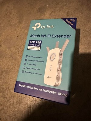 TP-Link WiFi Range Extender Repeater AC1750 Dual Band RE450 Internet Booster