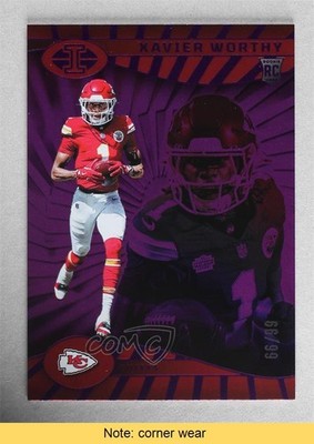 2024 Illusions Trophy Collection Purple 66/99 Xavier Worthy Rookie RC READ 1co7