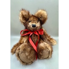 Cooper Bears Real Mink Fur Teddy Bear 20  Jointed Hand-Blown Glass Eyes 2003
