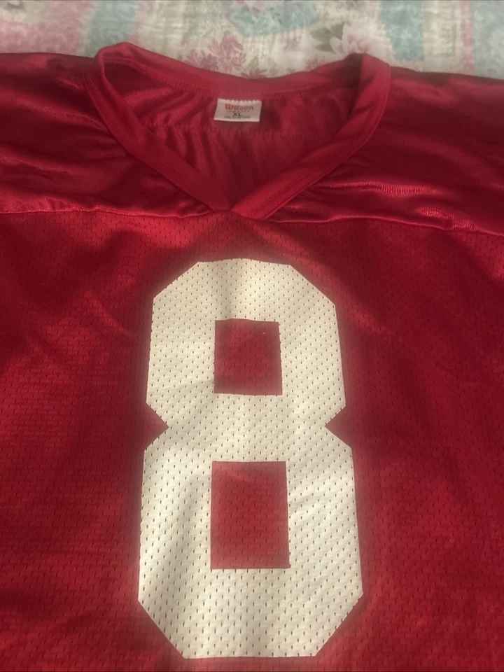Camiseta masculina vintage San Francisco 49ers vermelha GG Steve Young Wilson futebol anos 80 - Imagem 2 de 4