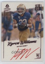 2022 Panini Luminance Year One Signatures RPS Red Kyren Williams Auto 1cx3
