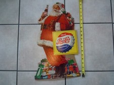 Vintage PEPSI COLA Coke SANTA Die Cut Easel Sign (1950's?) Store Display
