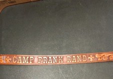 VINTAGE BSA CAMP FRANK RAND SANTA FE, NM  LEATHER TOOLED BELT SZ.40 "No Buckle"