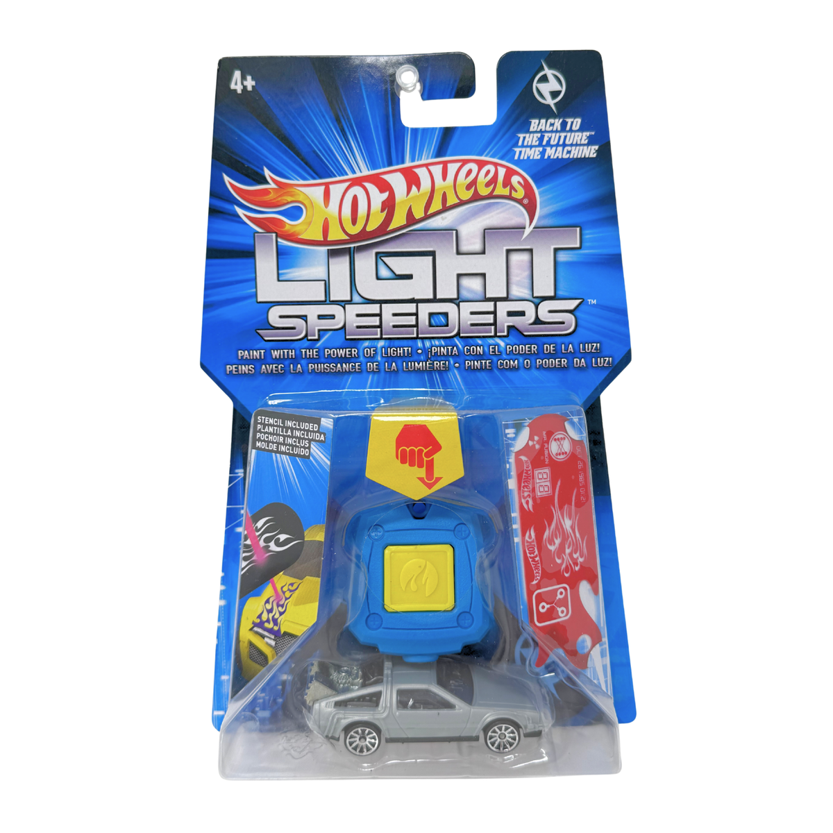 Hot Wheels Light Speeders Back to the Future Time Machine DeLorean